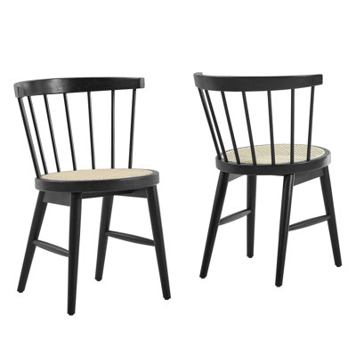 Lykke Curved Spindle Back Dining Chairs Set Of 2