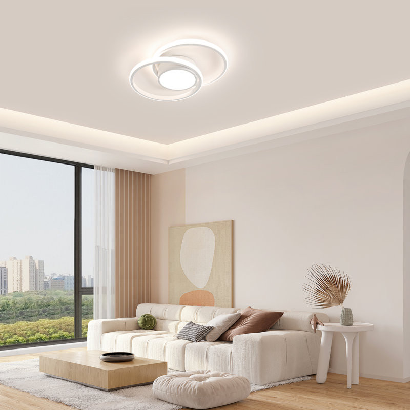 Dajour 2-Light Acrylic LED Semi Flush Mount