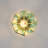 Polygonal Blue Water Glass Semi-Flush Mount