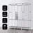 Wardrobe Closet Storage with 3 Hanging Rods, Portable Closet Organizers and Storage, Clothes Rack Shelf Garment Cabinet, Tool Free Assembly-299868659