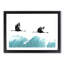 A Couple of Crane Birds Flying in Abstract - Picture Frame Painting Print-55629528-55629527