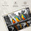 «Horizontal Vivid BW Abstract», reproduction sur toile-25417976