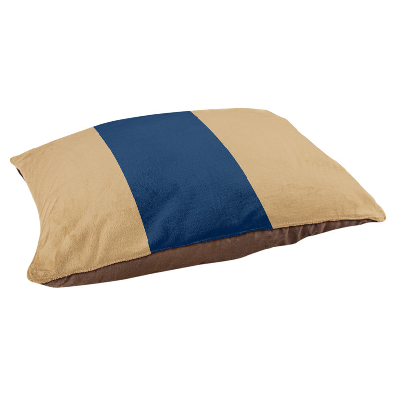 Coussin Arizona, Moyen (l 28 po x P 18 po x H 9,5 po), Minnesota Kasota or / bleu marine / or