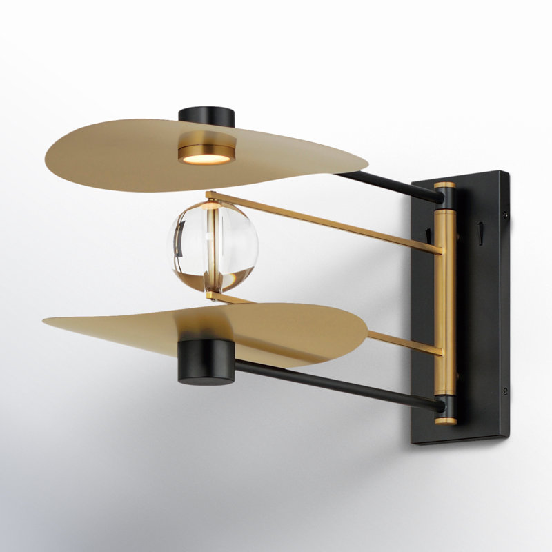 Carbie Steel/Aluminum LED Armed Sconce