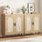 GarveeHome Sideboard Buffet Kitchen Storage Cabinet with Rattan, Solid Wood Feet for Living Room, Hallway, Entryway, Cabinet with Ample Storage Space,Natural,1PCS-1973332383