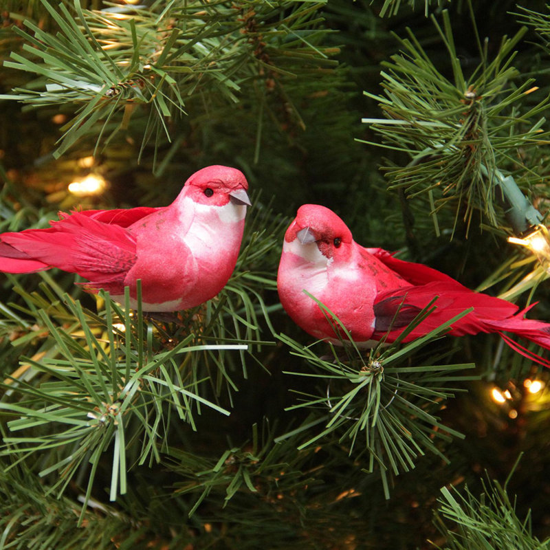 Ensemble de 12 décorations de Noël gracieuses à pois rouges et blancs 4 po