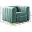 Fauteuil en velours de 38,5 po Tyneside-1883192240