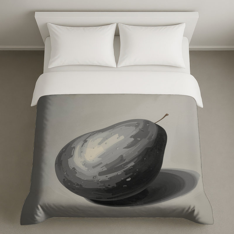 Housses de couette monochromes poire, Lit simple