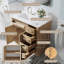 Meuble-lavabo sur pied en bois massif 36 po x H 35 po avec comptoir en marbre de culture blanc et lavabo simple en céramique, chêne-379713609-379713610