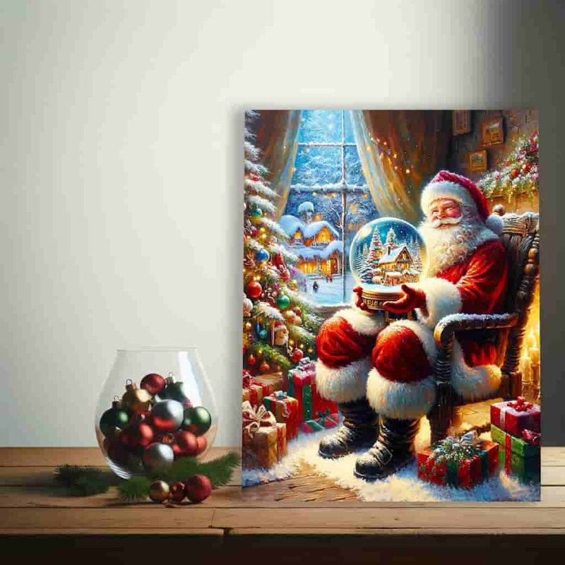 Sur toile, H 16 po x l 12 po x P 1 po