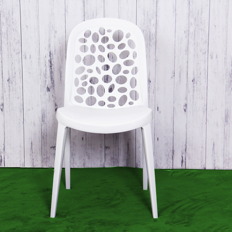Chaise d'appoint en plastique Berlanga, Blanc