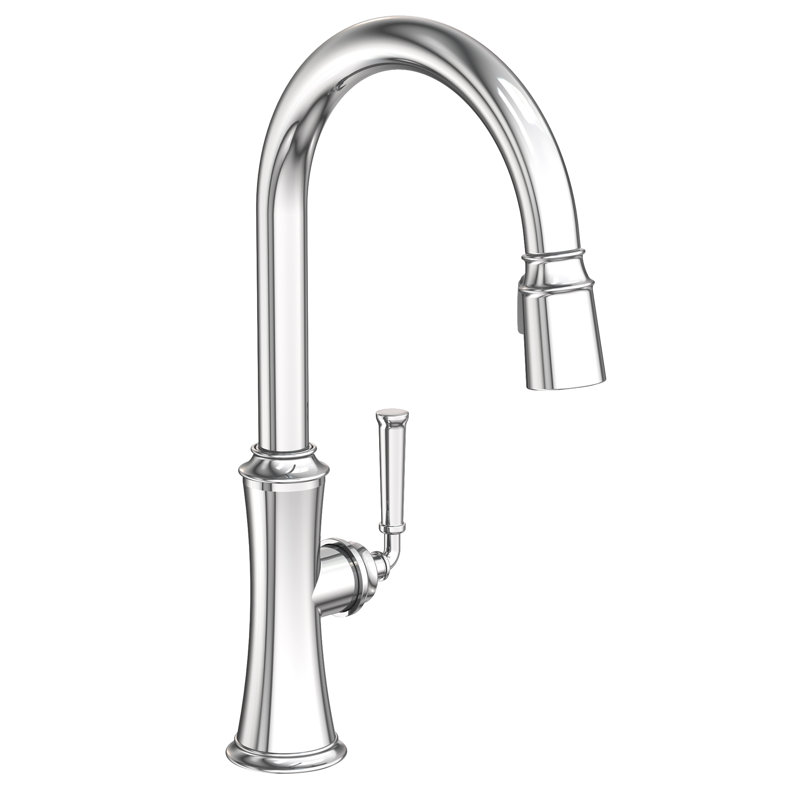 Stripling Single Handle Pull Down Kitchen Faucet, Polished Chrome