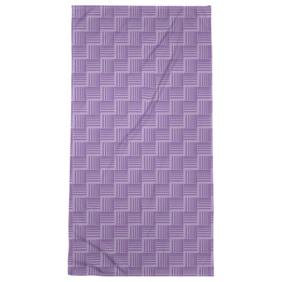 Serviette de plage à rayures tressées classique