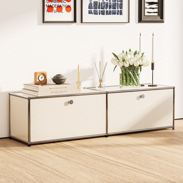 Woen 2 - Shelf Storage Cabinet The Twillery Co. Finish: White