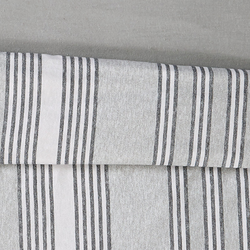 Ensemble d'édredon en coton 3 pièces gris, Édredon double / grand + 2 taies décoratives sta