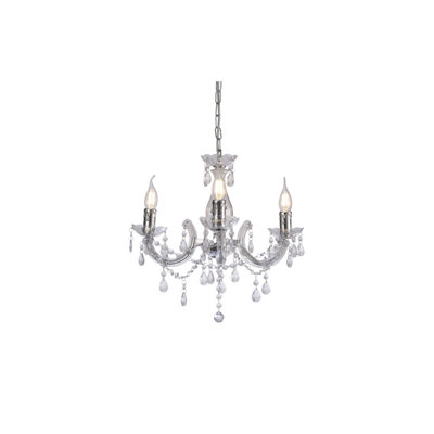 Grantham 3 - Light Candle Style Chandelier