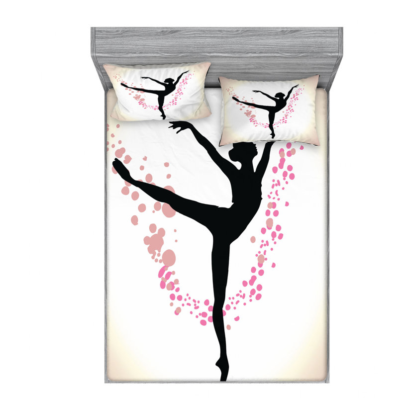 Ballet Microfiber Sheet Set, Full Sheet Set with Fitted Sheet