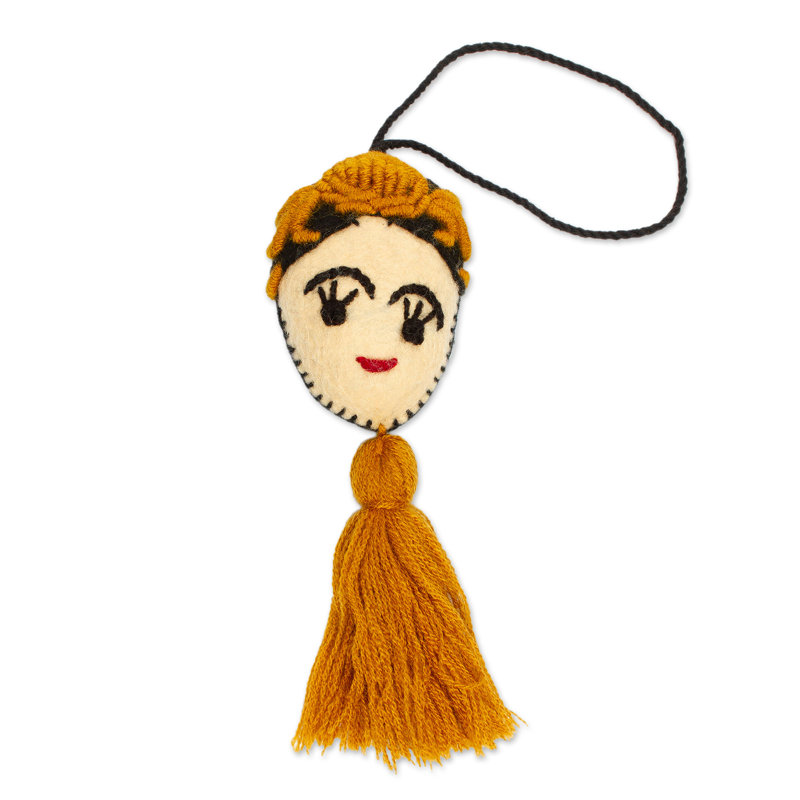 Figurine décorative Frida, Jaune