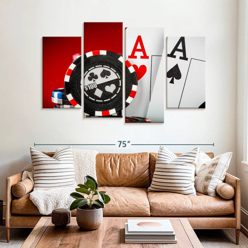 Senne Chips And Aces, 42" H x 68" W