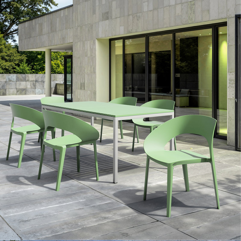 Chaise à accoudoirs en polypropylène Haze Green