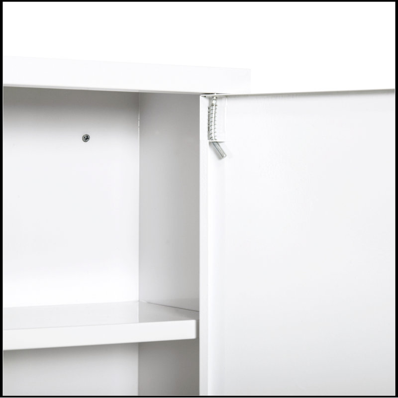 Armoire à pharmacie murale à 3 niveaux pour salle de bain, verrouillable kleankin