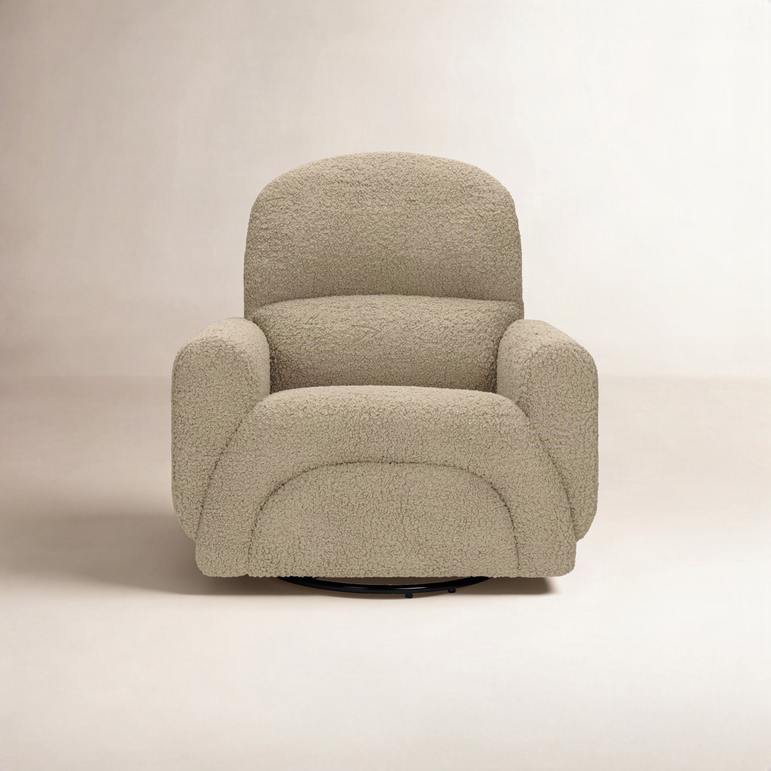 Rainbow Swivel Glider, Teddy Loop Latte Sherpa