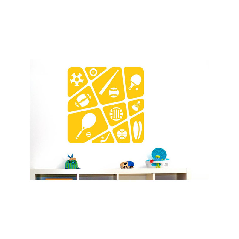 Sports Wall Decal, Dark Yellow
