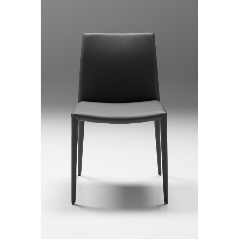 Zeno 18'' H Upholstered Metal Side Chair, Gray
