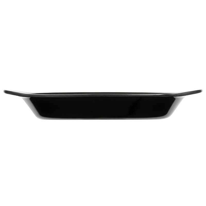 GET SD-08-BK Plat à garniture ovale à poignée incassable, 10 onces, (ensemble de 12), Noir