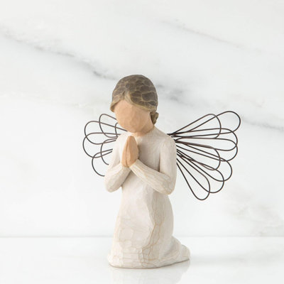 Willow Tree Angel of Prayer Figurine, Sculpted Hand-Painted Resin Figure