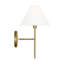 Chapman & Myers Ridgewood Bathroom Bedroom Wall Fixture With White Linen Shade-723490180-723490182-723490183