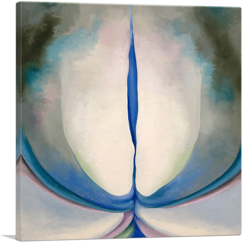 " Blue Line 1919 " by Georgia O-Keeffe Painting Print, 12" H x 12" W x 0.75" D