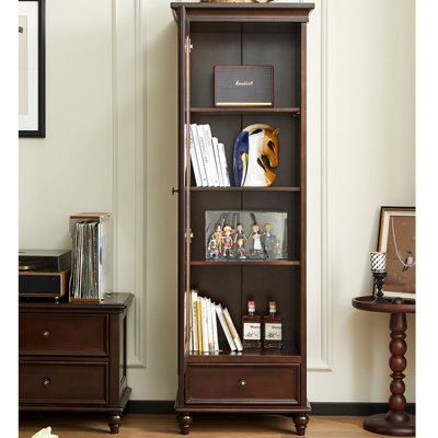 American style solid wood storage bookcase