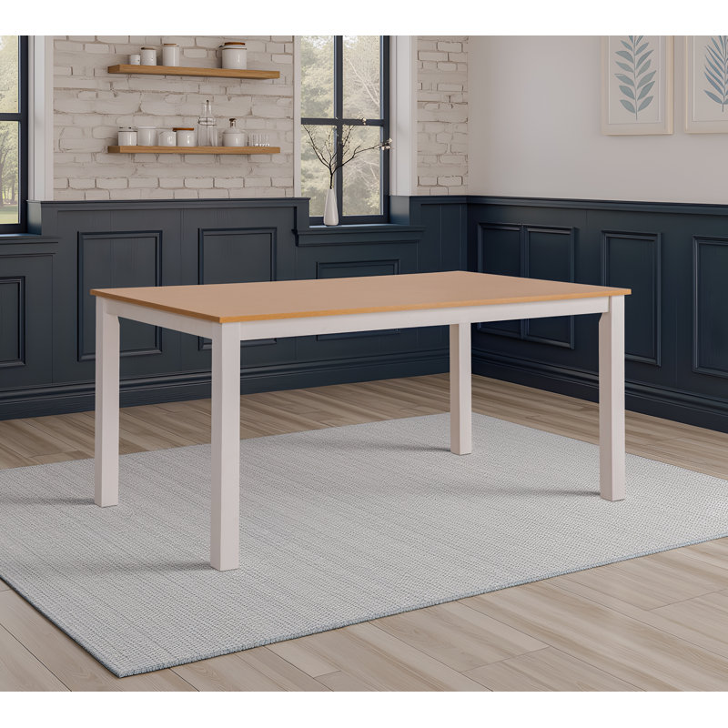 Table de salle à manger 63 ", Blanc, Brun