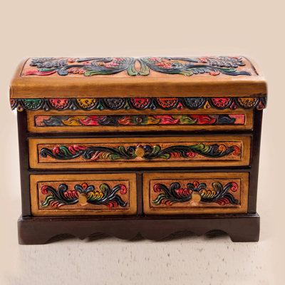 Wood Jewelry Box + Drawers