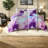 Colorful Dreamy Bedding Sets, Polyester Comforter With Tie Dye Design
