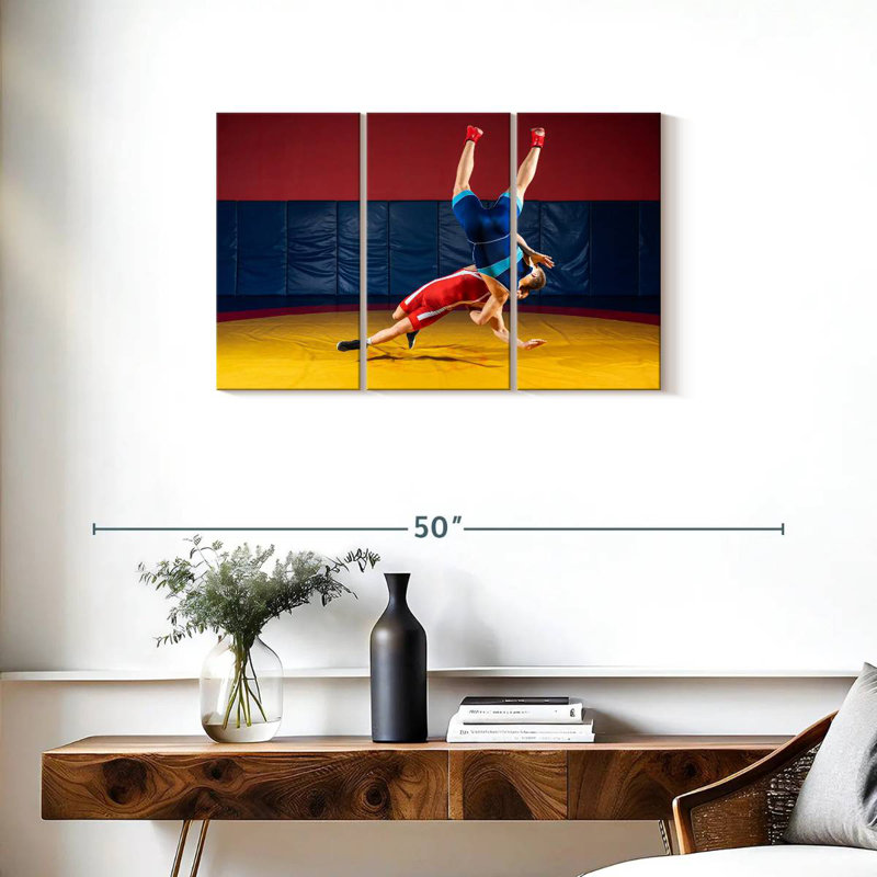 Athletic Wrestling, 20" H x 33" W