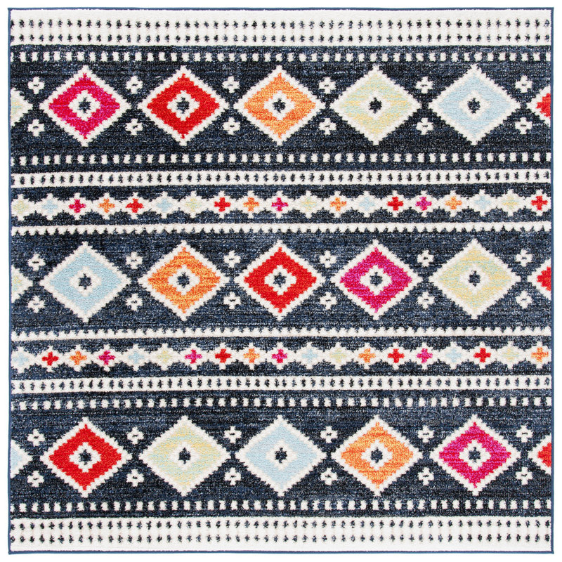 Stacey Performance Southwestern Rug, Square 6'