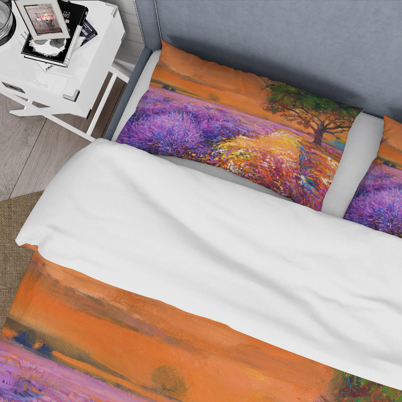 Ensemble de housse de couette campagnard Iiana, Housse de couette pour grand lit et 2 taies décor