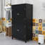 Elegant Bathroom Floor Storage Cabinet, Bathroom Storage Unit, Freestanding Cabinet With 4 Doors, Adjustable Shelves, Adaptable Shelves-47432275