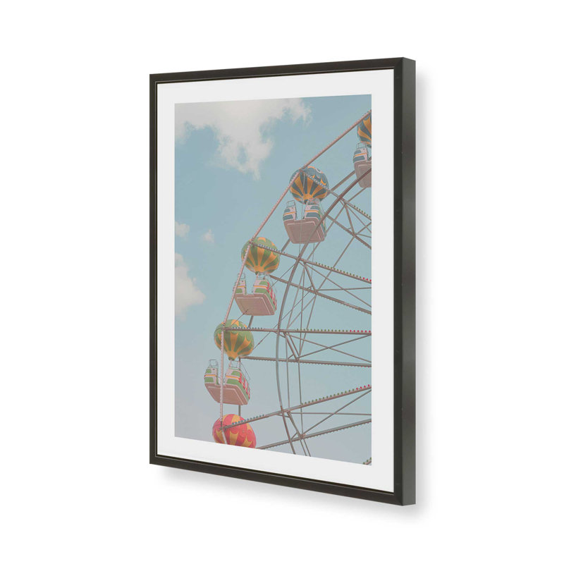Carousel Dreams In The Sky, reproduction d'art, H 17 po x l 21 po, Cadre d'angle ouvert noir satiné