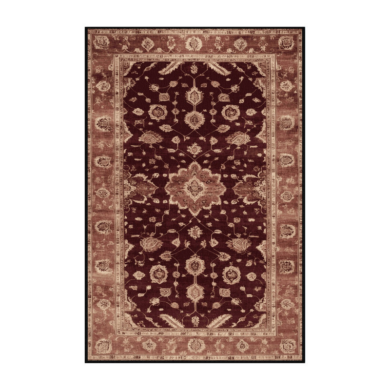 Tapis brun lavable à la machine, Rectangle 2 pi x 3 pi