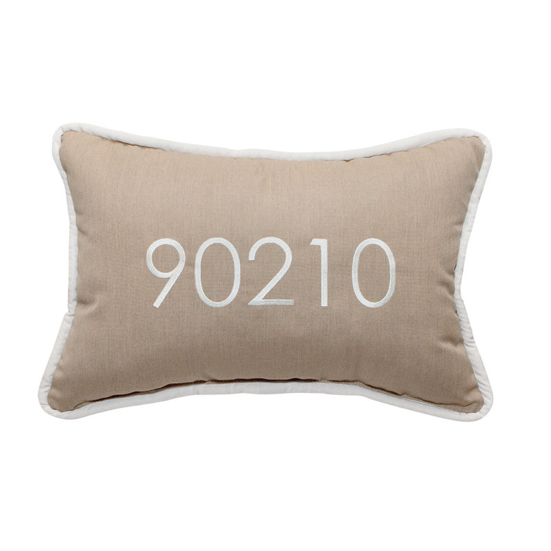 Zip Code Personalized Pillows Lumbar Indoor/Outdoor Pillow Cover & Insert