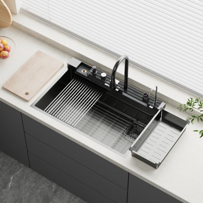 33.1'' W Drop-In Stainless Steel Kitchen Sink