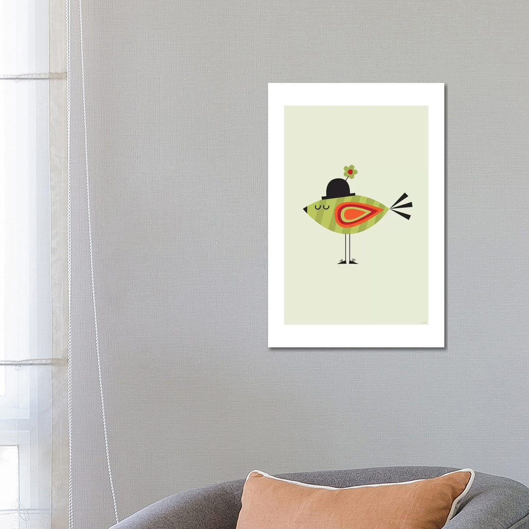 Vogel (Grün) von TomasDesign - Galerie-Giclée auf Leinwand