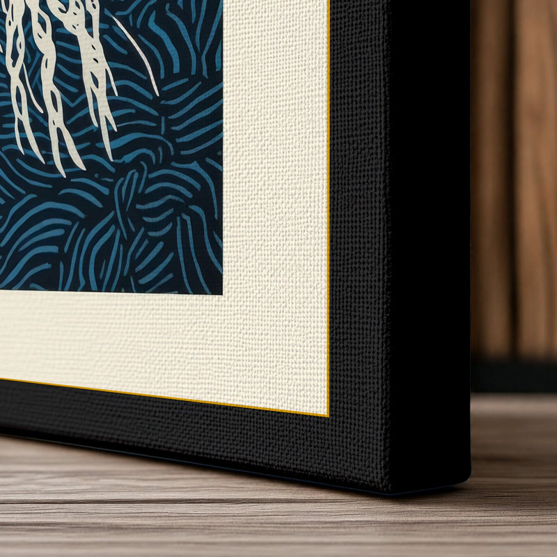 Drifting Jellyfish Coastal - Wrapped Canvas, 30x20 - 76.2 x 50.8 cm, Black Border