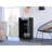Bar Cart, Glass Door, Four Casters, Two Shelves-1660824006