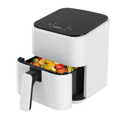 3.2 Quart Air Fryer with Viewing Window & 304 Stainless Steel Coating