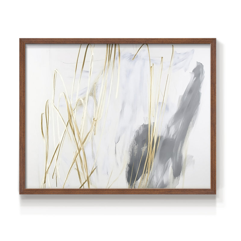 Série abstraite XXI, reproduction encadrée, Noyer, H 16 po x l 20 po