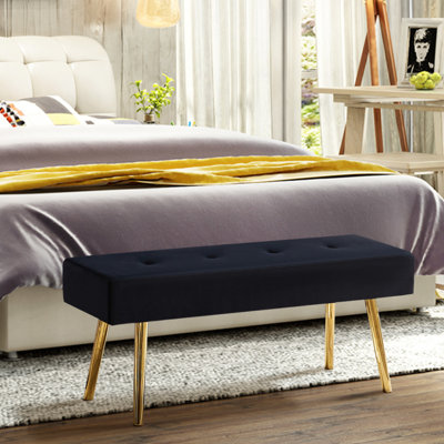 Velours capitonné avec pieds et bancs